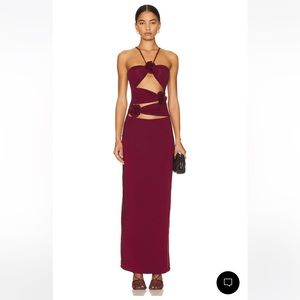 MAYGEL CORONEL gorgeous burgundy formal gown! So comfortable and only worn once!